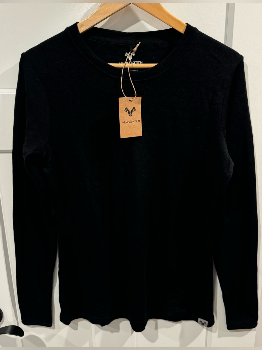 NEW Merinovation Womens 100% Superfine Merino Wool Minimalist Base Layer Top XL